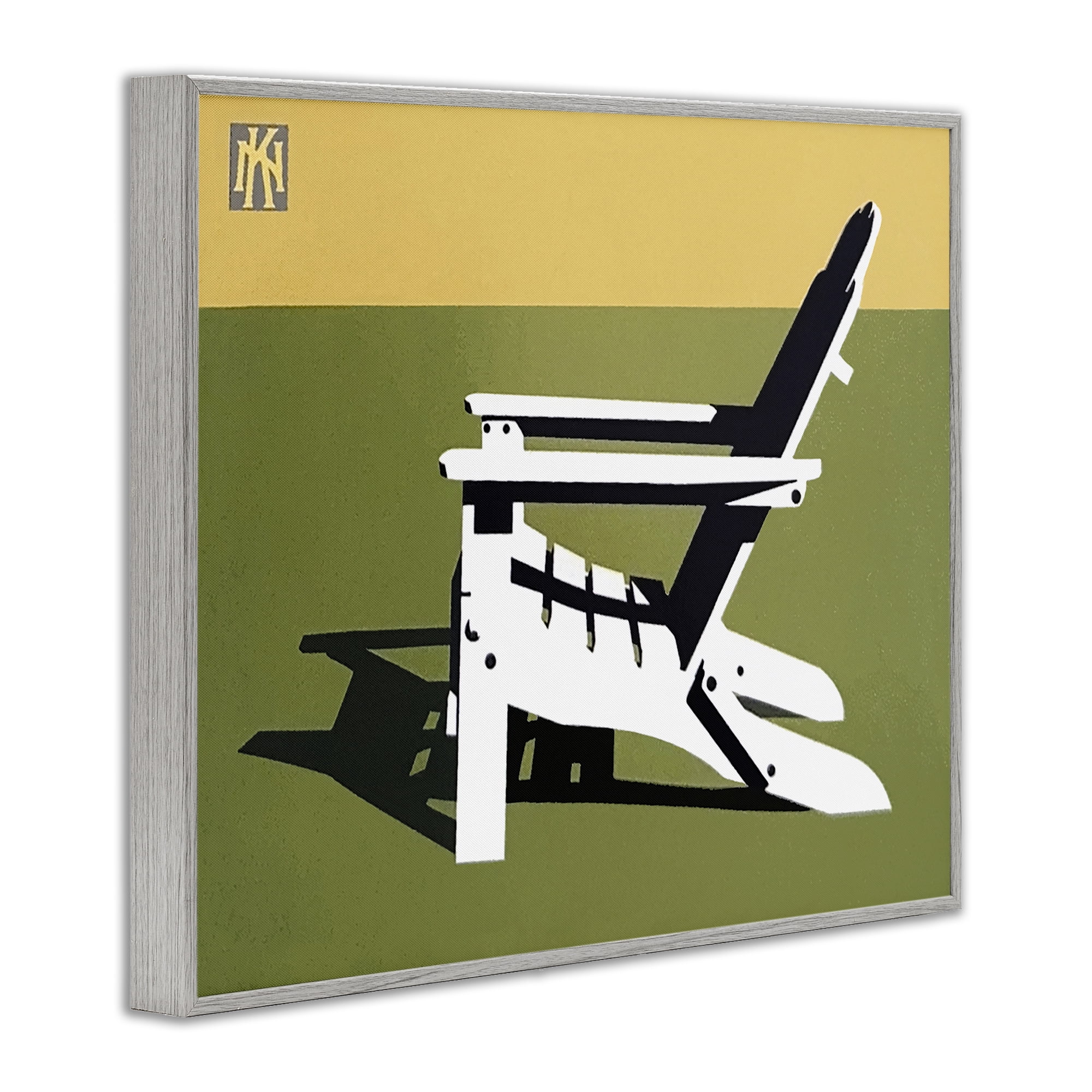 Stupell Industries Minimal Sunlit Lounge Chair Gray Framed Giclee Art, design by Jadei Graphics