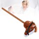 thumbnail image 1 of Juguete de Peluche Con Palo de Caballo de Piel Sintética Suave, Juguete Hecho A Mano para Niños, Juguete de Cabeza de Caballo con Sonido para Regalo para Niños Pequeños, 1 of 7