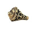 thumbnail image 5 of Lion Ring Unisex Zircon Rhinestone Jewelry Yellow Gold Copper Animal Fashion Statement Durable For Quick Style, 5 of 11