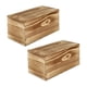 thumbnail image 1 of Organizer Storage 2Pcs Wooden Sliding Boxes Classic Design For Household Items Brown 20x10x10CM Home Storage, 1 of 5