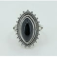 thumbnail image 4 of Black Onyx Marquise Sterling Silver Handmade Statement Women Ring, Black Gemstone Jewelry Size 11.0, 4 of 8