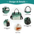 thumbnail image 3 of FORMRS Insulated Lunch Bag Unisex Large Capacity with Shoulder Strap, Green and White Pattern, 3 of 6