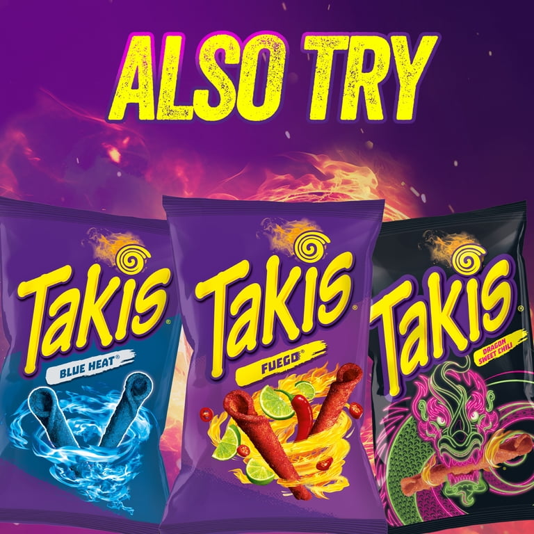 Takis, Nacho Cheese Tortilla Chips, Fiesta Size 17 oz, Intense