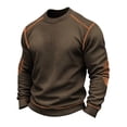thumbnail image 4 of CONZONE Mens Pullover Sweatshirts Long Sleeve Sweatshirt for Men Trendy Solid Color Crew Neck Warm Fall Hoodie Sweatshirt, 4 of 4