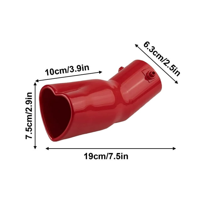 Btomtd Gomme de Queue Modifiée pour Voiture, Gomme de Queue en Forme de Cœur, Rouge