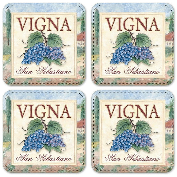 Vinyl Drink Coasters - Set of 4 - Vigna