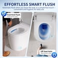 thumbnail image 6 of Compact Elongated Smart Toilet Bidet 1.28 GPF in White with Auto Flush, Heated Seat, Warm Air Dryer for Small Bathroom, 6 of 12