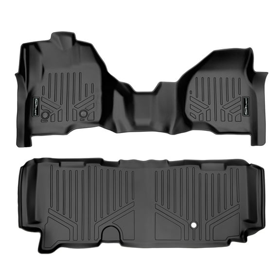 SMARTLINER 2 Rows Custom Fit Floor Liners Compatible with 2012 - 2012 Ford F-250 Super Cab