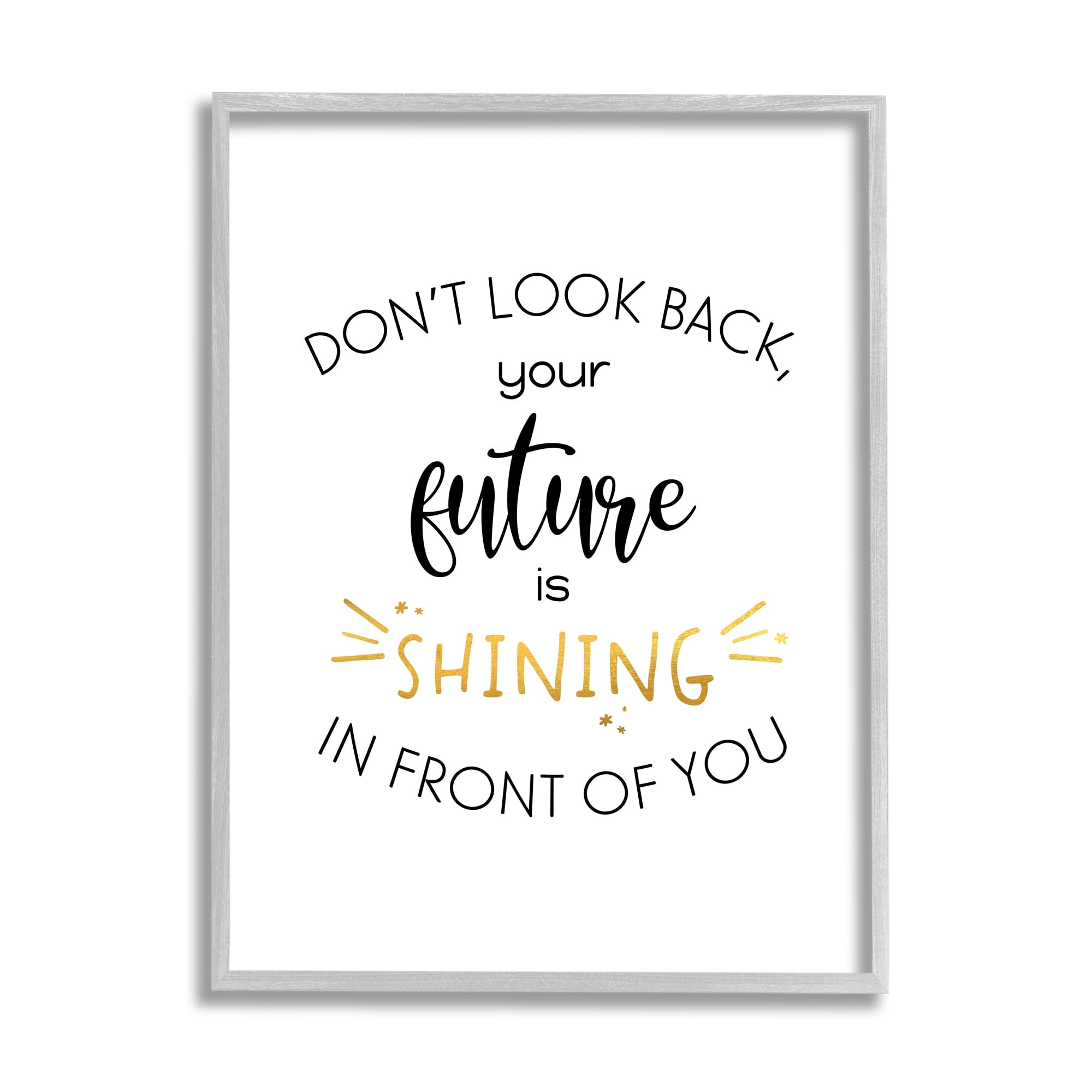 Stupell Industries Your Future Is Shining Inspirational Phrase Modern Typography,11 x 14, Design by Anna Quach