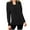 Black, variant on XFLWAM Women Deep V Neck Fake Two Piece Long Sleeve Knitted Sweater Solid Color Blouse Loose Pullover Tops Blue M