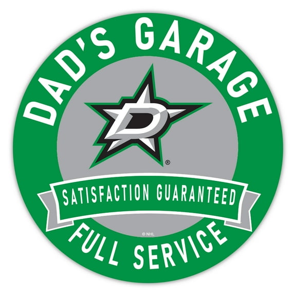 Dallas Stars 16" Dad's Garage Wood Sign