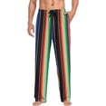 thumbnail image 4 of FREEAMG Mexican Serape Blanket Stripes Pajama Pants for Men, Men's Separate Bottoms, Comfortable Sleep Lounge Pj Pants, 4 of 7