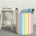 thumbnail image 1 of YFYANG Waterproof Laundry Hamper, Rainbow Line Pattern Laundry Basket Oxford Fabric with Handle Foldable, S, 1 of 8