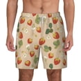 thumbnail image 2 of Goofa Floral Strawberr Printed Men's Swim Trunks Board Shorts Quick Dry Mens Swimming Trunks with Compression Liner,Breathable Fit Hawaii Beach Shorts-Small, 2 of 9