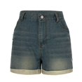thumbnail image 6 of Jeans Shorts for Women High Waisted Fashion Solid Shorts Pokets Casual Zipper Denim Shorts, 6 of 7