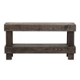 thumbnail image 2 of del Hutson Designs Banc de Table en Bois de Pin Massif Classique, Noyer Foncé, 2 of 6