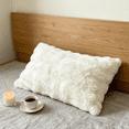 thumbnail image 2 of Oaskys Soft Plush Texture Throw Pillow – Rectangular Faux Rabbit Fur Cushion, Decorative Sofa Pillow for Living Room, Bedroom and Couch, 2 of 6