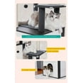 thumbnail image 5 of PETEPELA 56.7" Cat Tree with Litter Box Enclosure Large, Wood Cat Tower for Indoor Cats with Storage Cabinet and Cozy Cat Condo, Sisal Covered Scratching Post and Repalcable Dangling Balls, Black, 5 of 7