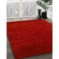 thumbnail image 3 of Ahgly Company Machine Washable Indoor Round Contemporary Neon Red Area Rugs, 8' Round, 3 of 7