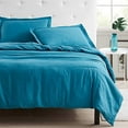 thumbnail image 3 of Sweet Home Collection Premium Quality Washed Crinkled Duvet Cover King Teal, 3 of 6