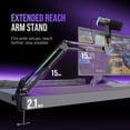 thumbnail image 6 of FIFINE RGB Heavy-Duty Boom Arm Stand for 3.3lb Microphone, 30 inch Adjustable Suspension Mic Arm with 3/8" to 5/8" Adapter, 2in Clamp Mount for Gaming/Streaming, 6 of 9