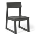 thumbnail image 4 of WestinTrends Paloma Modern HDPE Outdoor Armless Patio Dining Chairs (Set of 2), Gray, 4 of 15