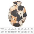thumbnail image 2 of Cute Kitty Pattern Men's Women Vintage 3D Hooded Sweatshirt - All-Season Loose Fit Streetwear, 2 of 6
