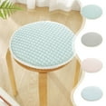 thumbnail image 1 of Summer Rattan Ice Silk Chair Cushion | Non-Slip Round Stool Cover | Nylon Spandex Material | 30cm Diameter | Gray, Pink, Green, Blue, 1 of 8