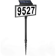 LeiDrail Solar Address Sign LED Illuminated address numbers Plaque Outdoor Waterproof Lighted Up for House Yard Street