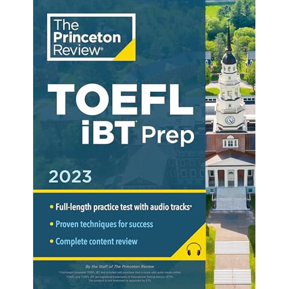 Pre-Owned Princeton Review TOEFL IBT Prep with Audio/Listening Tracks, 2023: Practice Test + Audio + Strategies & Review (Paperback) 0593516559 9780593516553