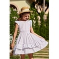thumbnail image 3 of Arshiner Girls Spring Floral Dress Girls Flutter Sleeve Summer Dress 10-12 Years, 3 of 3