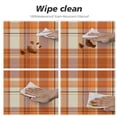 thumbnail image 4 of Orange Square Fitted Elastic Edge TableCloths, Buffalo Polyester Wipeable Home Decor Table Cover, for Indoor Outdoor Garden Picnic Party, 36 x 36 inch, 4 of 4