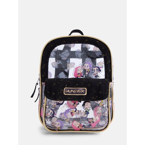 KPop Demon Hunters Girls 10" Mini Clear Backpack, Black