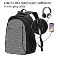 thumbnail image 2 of Pofeuu Airplane Routes Around The World Print Storage Laptop Backpack with USB Charging Port[Water Resistant] College Computer Bookbag Fits, 2 of 7