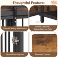 thumbnail image 7 of Dog Crate Furniture with 2 Doors and Safety Latch, 2-in-1 Heavy Duty Dog Cage Dog Kennel for Small Dogs, 7 of 7