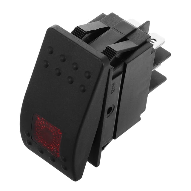 KAKOWELY rocker switch LED Foggy Car Modification Switch 4 Pin Rocker Toggle Switch with Light for Marine Yacht RV and Auto Interior Lights1.97"X1.89"X0.87"