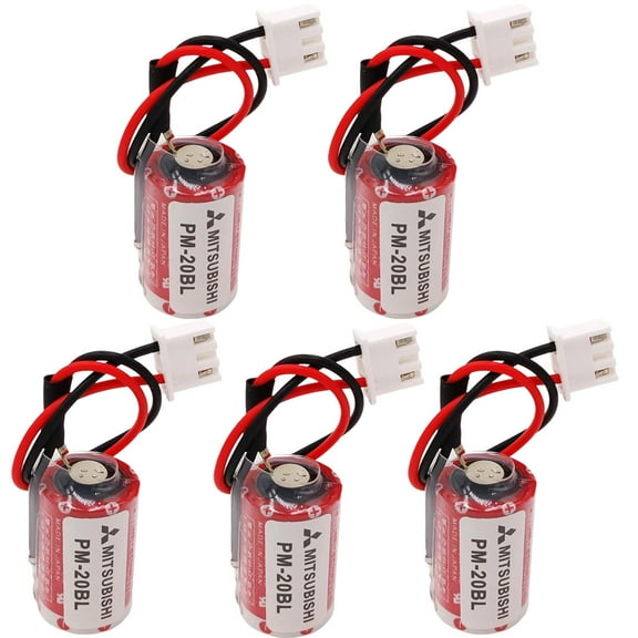 5Pcs Battery Compatible for MAXELL ER3 3.6V 1100mAh PLC Battery PM-20BL 3.6V Battery with Plug