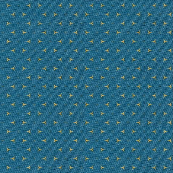 Ahgly Company Indoor Square Patterned Blue Novelty Area Rugs, 6' Square
