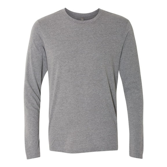 Next Leve Triblend Long Sleeve Crew, M, Premium Heather