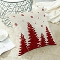 thumbnail image 4 of Christmas Pillow Covers 16x16 Inch Set of 2 White Red Christmas Tree Snowflakes Decor Throw Pillows Winter Xmas Holiday Outdoor Cushion Cases for Couch Bed Decorations, 4 of 6