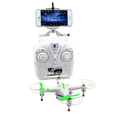 Cheerson CX-30W 2.4GHz 4CH 6-Axis Gyro 360-degree Eversion WiFi Real Time Video RC Quadcopter UFO FPV with 0.3MP HD Camera & Transmitter RTF - iPhone Transmission Control