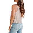 thumbnail image 3 of Liacowi Women Sequin Tank Tops Sleeveless Scoop Neck Glitter Backless Crop Vest T-Shirts, 3 of 5