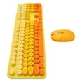 thumbnail image 1 of Clavier et Souris Sans Fil Rétro Punk, Clavier USB 2,4G avec Ensemble de Souris de Jeu Réglable à 3 DPI, 1 of 7