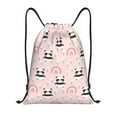 thumbnail image 1 of Xecao Cute Cartoon Panda Pattern Sports Drawstring Backpack - String Swim Gym Bag with Wet Proof Pocket for Women&Men-Small, 1 of 6