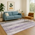 thumbnail image 7 of Addison Rugs Mayfield Premium Machine Washable Transitional Stripes Lavender Rectangle Rug, 3' x 5', 7 of 7