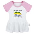 thumbnail image 2 of iDzn She Will Move Mountains Funny Dresses For Baby, Newborn Babies Skirts, Infant Princess Dress, 0-24M Kids Graphic Clothes (Pink Raglan Dresses, 12-18 Months), 2 of 5