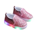 thumbnail image 2 of Toddler Girl Boots,Girls Fashion Sneakers with Flashing LED Lights Sparkly Casual Shoes Breathable Platform Sole Comfortable Kids Shoes for Play and Nighttime,Toddler Snow Boots,Pink,4.5-5 Years, 2 of 8