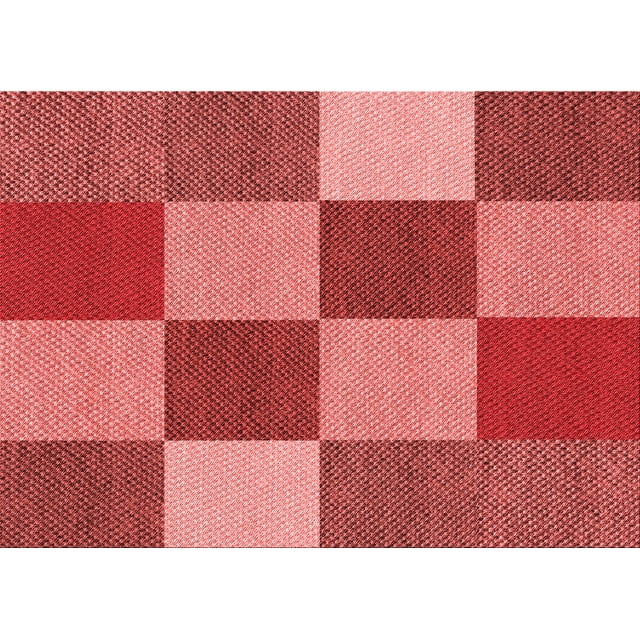 Ahgly Company Tapis Rectangulaire Rouge Lavable en Machine, 3 Pieds x 5 Pieds