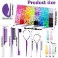 thumbnail image 2 of 32 Colors Small Hair Rubber Bands with 16 Styling Tools, 2000 count Elastic Girl  Hair Ties, Mini Bands with Elastic , Hair Accessories Xmas Stuff for Girls, 2 of 6