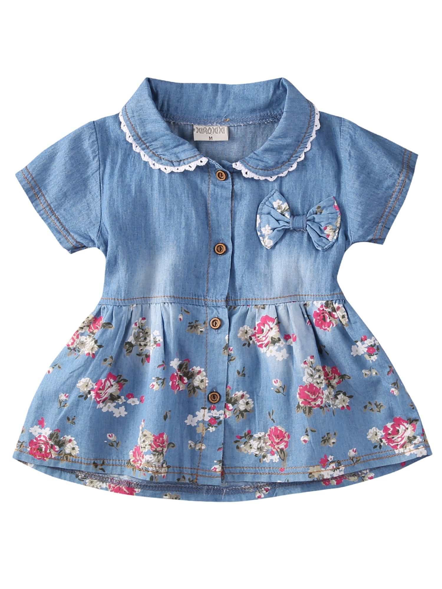 denim flower girl dress